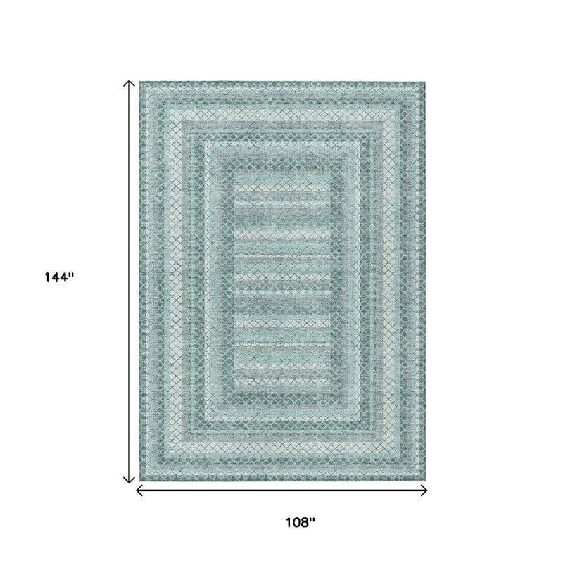 HomeRoots Geometric Transitional Rectangle Outdoor Rug