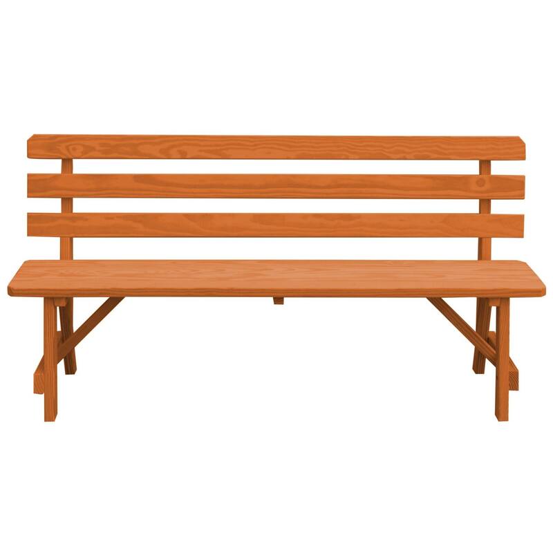 Pine 6' Traditional Backed Bench