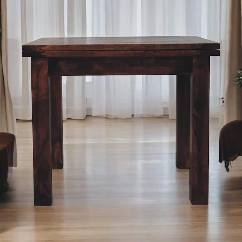 Artisan Furniture Solid Wood California Walnut Extendable Butterfly Dining Table, Brown