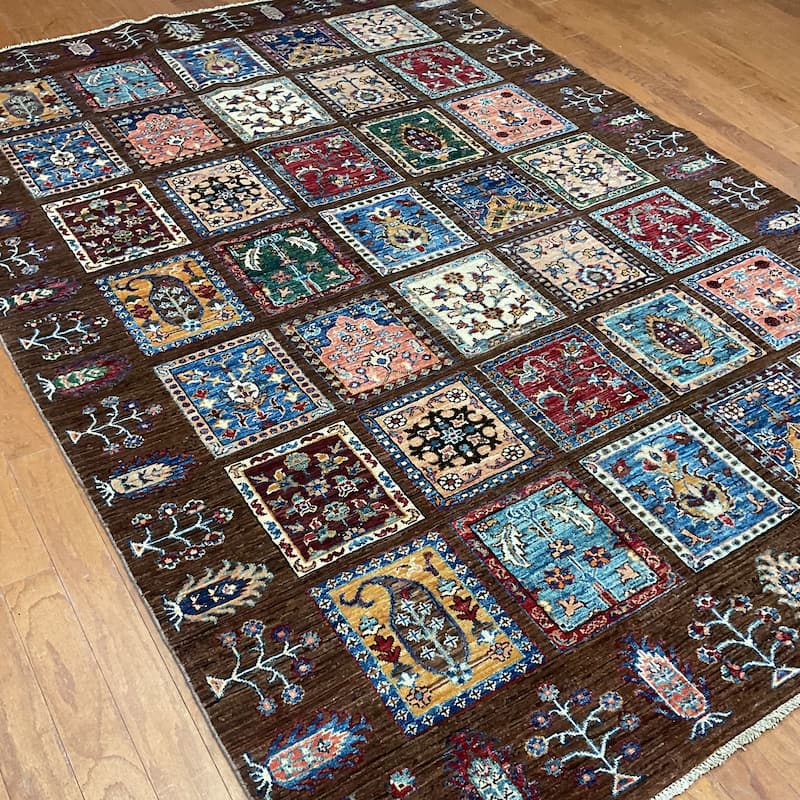 HERAT ORIENTAL Handmade Afghan Mogul Design Wool Rug - 5'6" x 8'