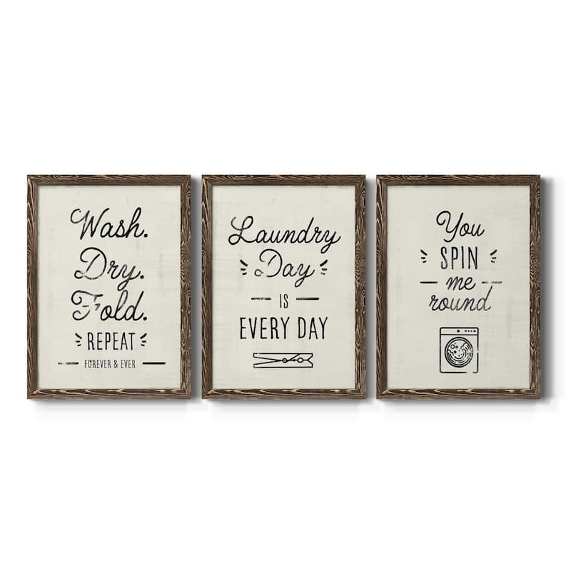 Laundry Room I-Premium Framed Canvas - Ready to Hang - Multi-Color - 17X20 - Walnut