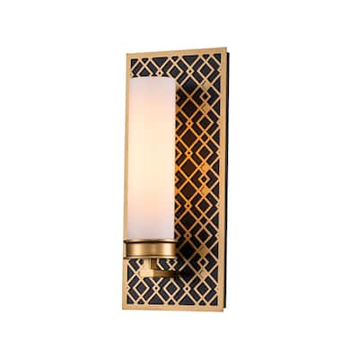 Ziggy 1 Lt Bath Bar in Laquered Gold - 6 x 4.5 x 13.5