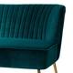 HULALA HOME Monica Modern Velvet Tufted Loveseat with Metal Legs