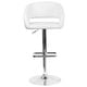preview thumbnail 15 of 92, Chrome Upholstered Height-adjustable Rounded Mid-back Barstool
