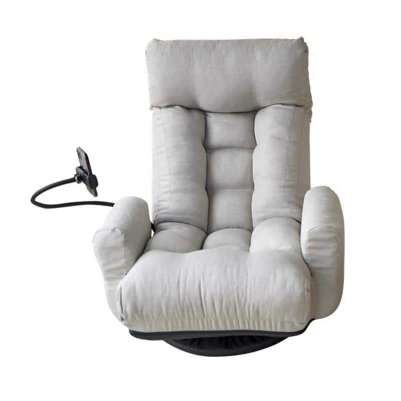 360 degree Swivel Adjustable Lounger with Phone Holder - Ergonomic Recliner for Living Room & Game Room Relaxation