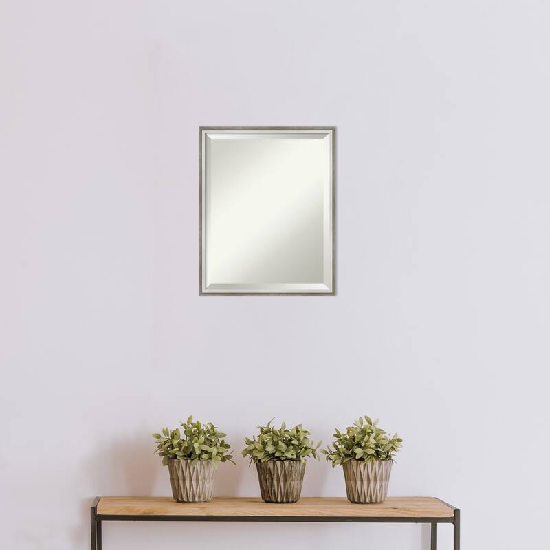 Beveled Wood Bathroom Wall Mirror - Lucie Frame