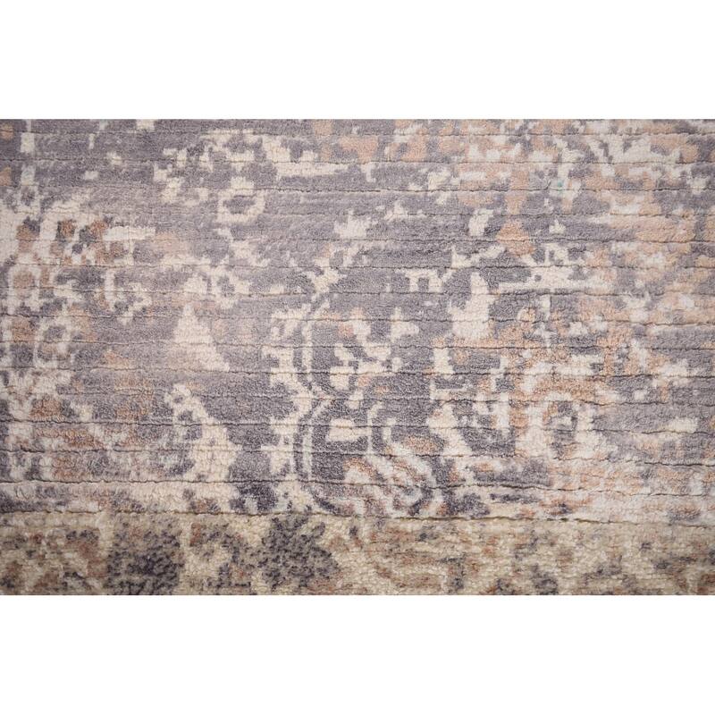 Abstract Oriental Accent Rug Hand-Knotted Wool Carpet - 2'8" x 4'9"
