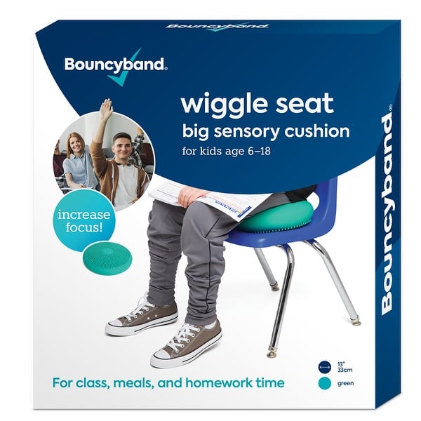 slide 2 of 7, Bouncyband Big Wiggle Seat Sensory Cushion, Mint Mint