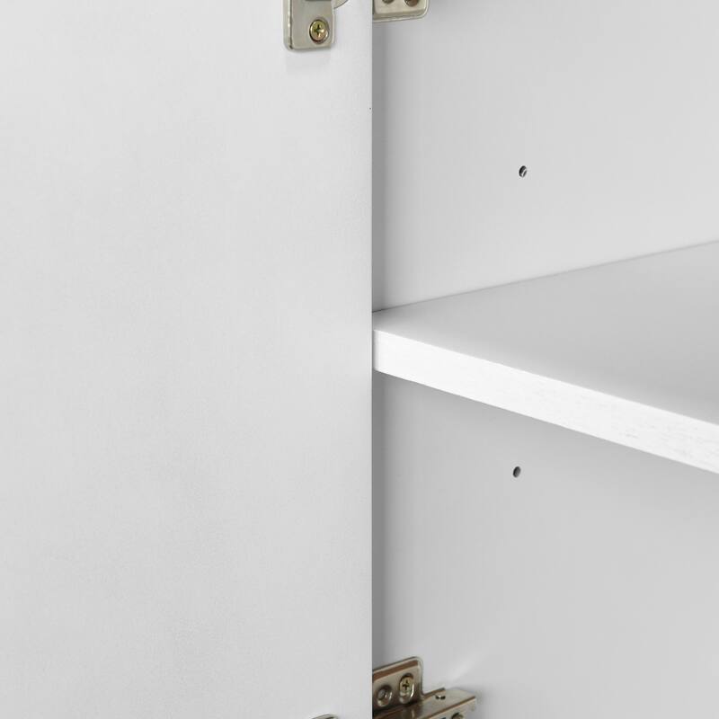 Four-Door Storage Cabinet Wooden Sideboard Cabinet, Adjustable Shelf