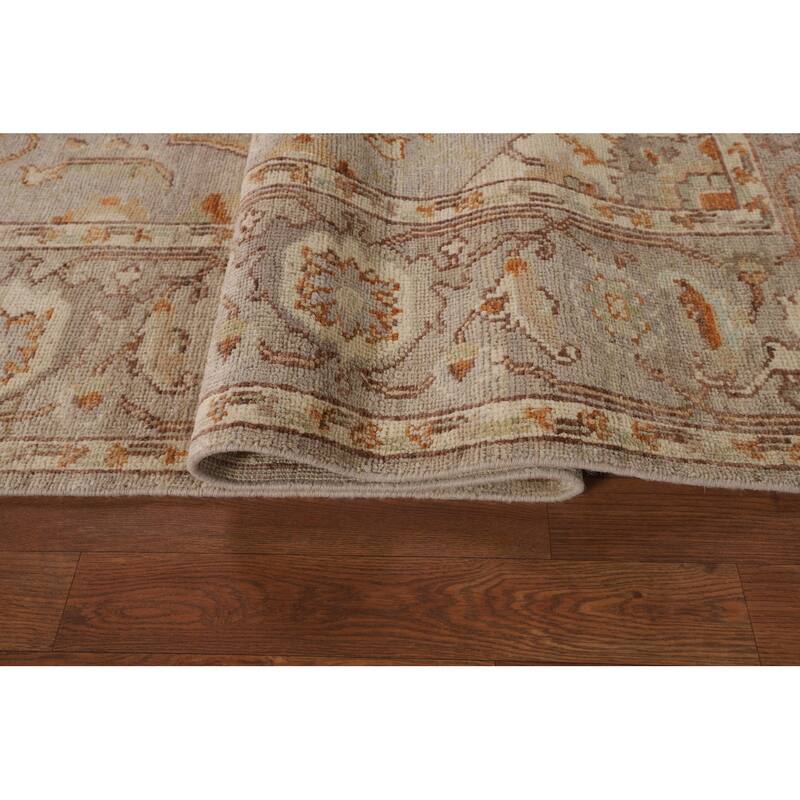 Vegetable Dye Oushak Turkish Area Rug Handmade Oriental Wool Carpet - 6'0"x 9'0"