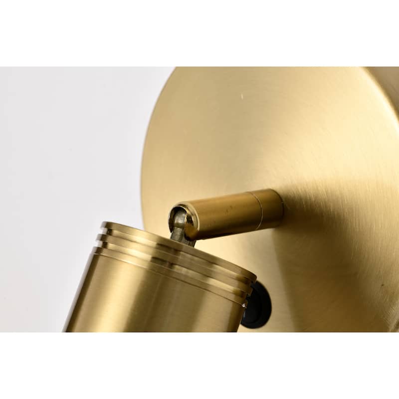 Alby 4 Inch Brass Finish Side Bed Reading Wall Lamp with Switch