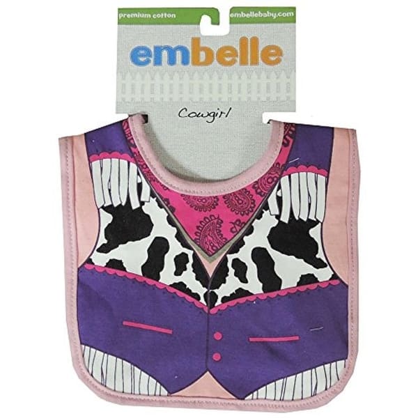 Shop Embelle Baby Infant Girl Cowgirl Cotton Knit Bib Animal Print