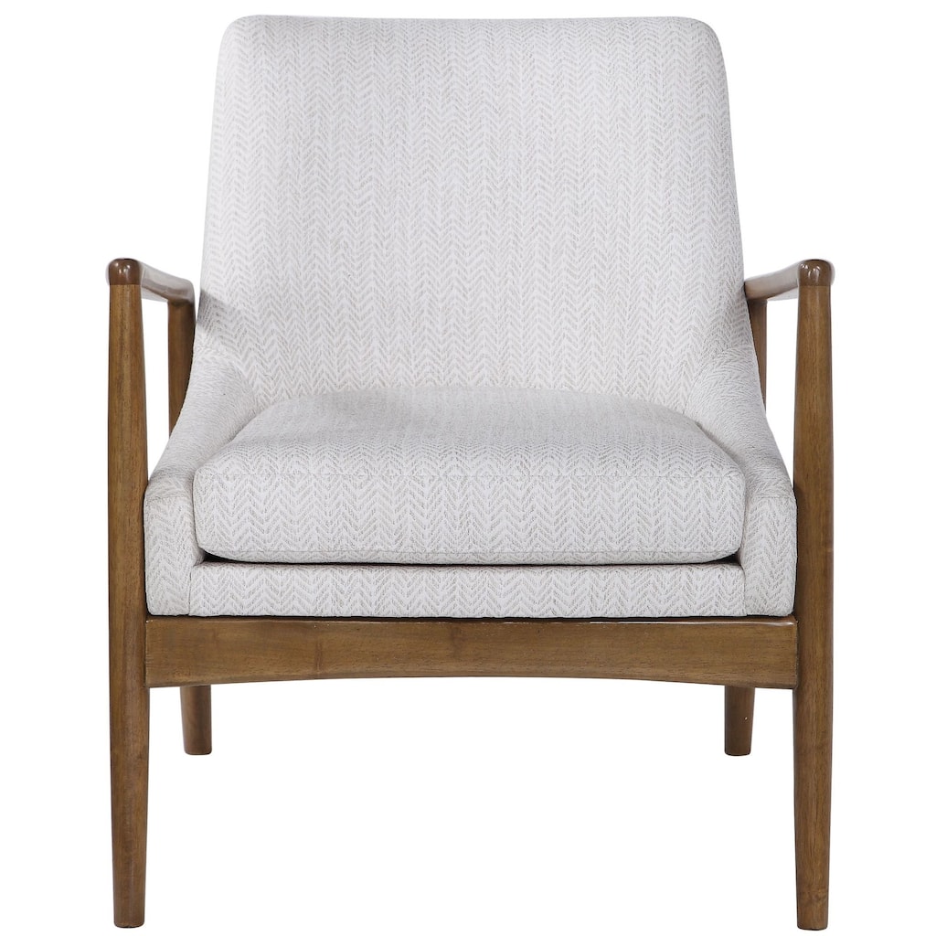 Uttermost Bev 27" Wide Fabric Rubberwood Framed Midcentury Modern