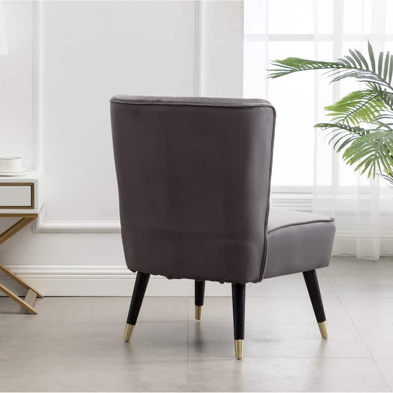 Gray 26" Polyester Accent Chair