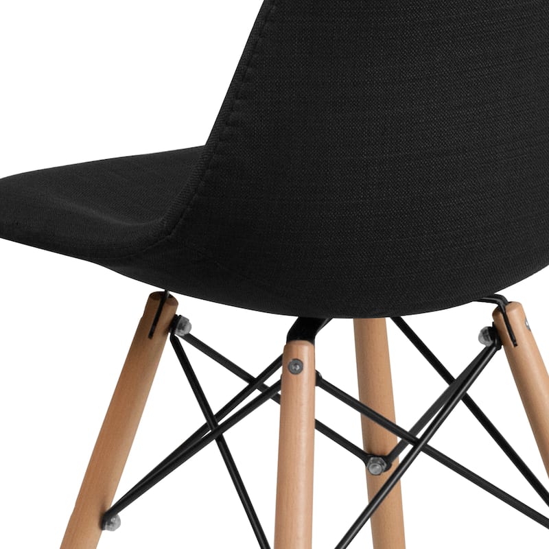 2 Pack Elon Series Fabric Chair with Wooden Legs