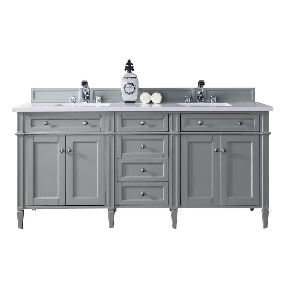 James Martin Vanities 650-V72-3WZ Brittany 72" Double Basin Poplar