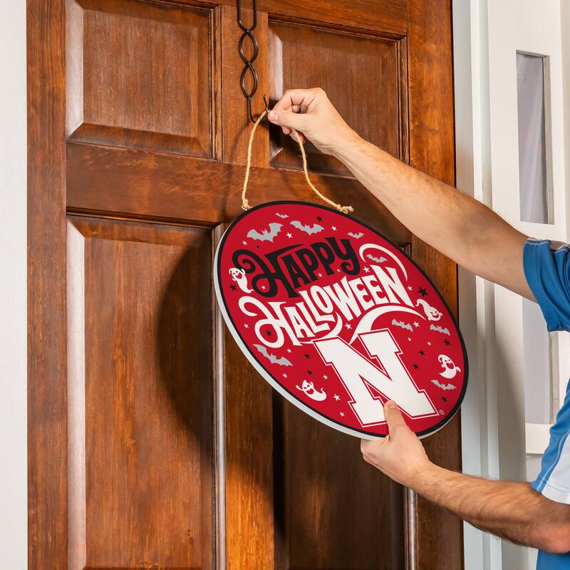 University of Nebraska 18" x 18" Halloween Door Décor Wall Sign