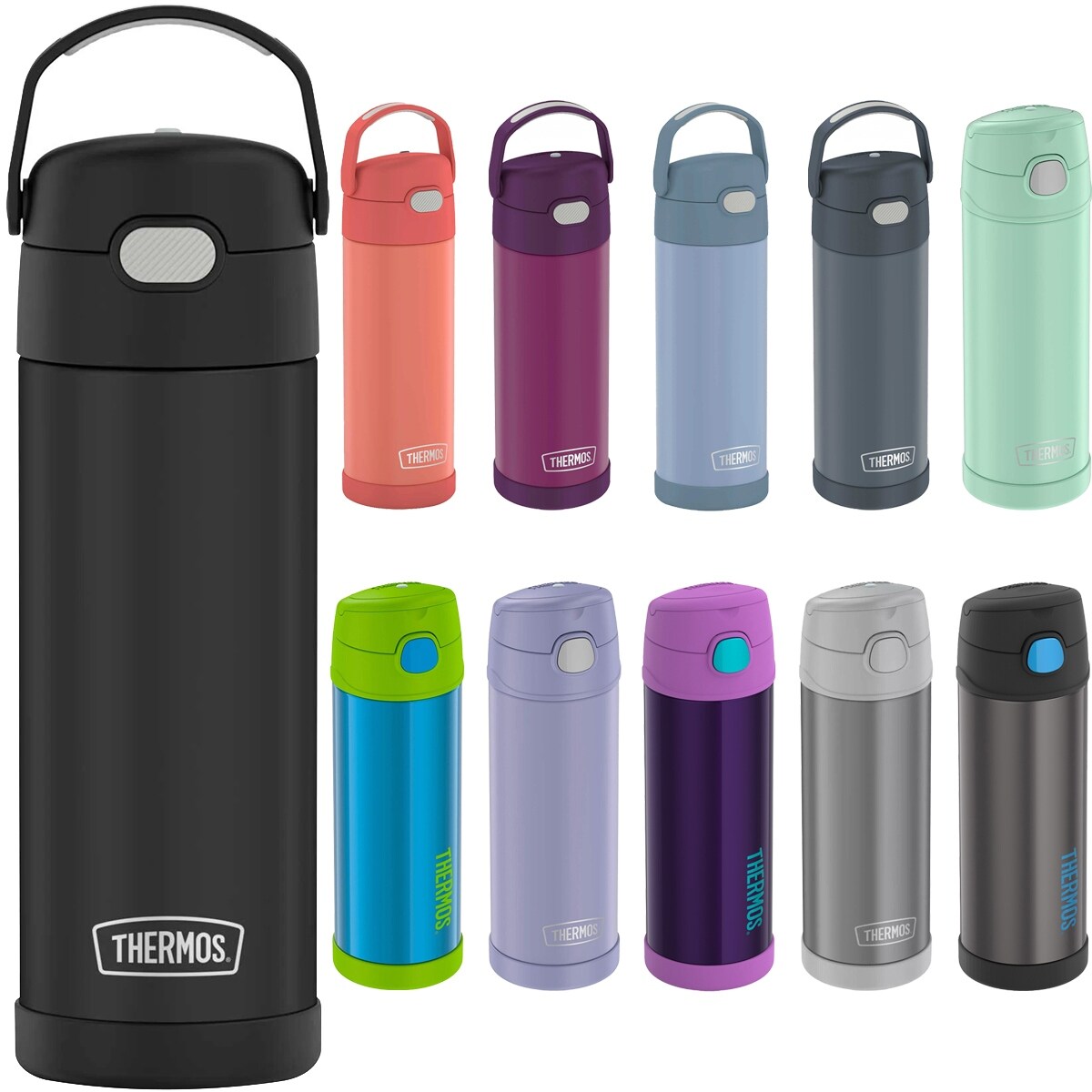 Kid/'s Funtainer Plastic Hydration Bottle with Spout Lid Thermos 16 oz