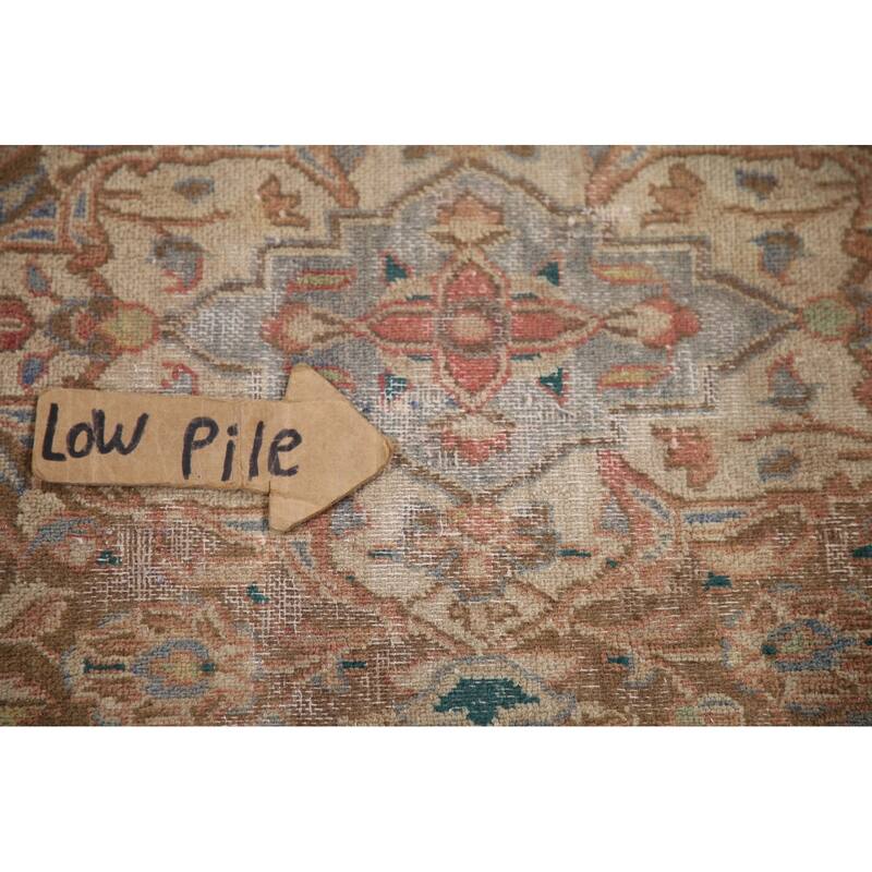 Hand Knotted Oriental 100% Wool Carpet Traditional Floral Coral Mashad Area Rug - 12' 6'' X 9' 2''