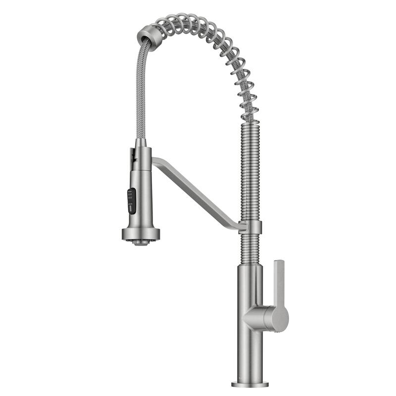 KRAUS Oletto Commercial Style 2-Function Pull Down Kitchen Faucet - SFS - Spot Free Stainless