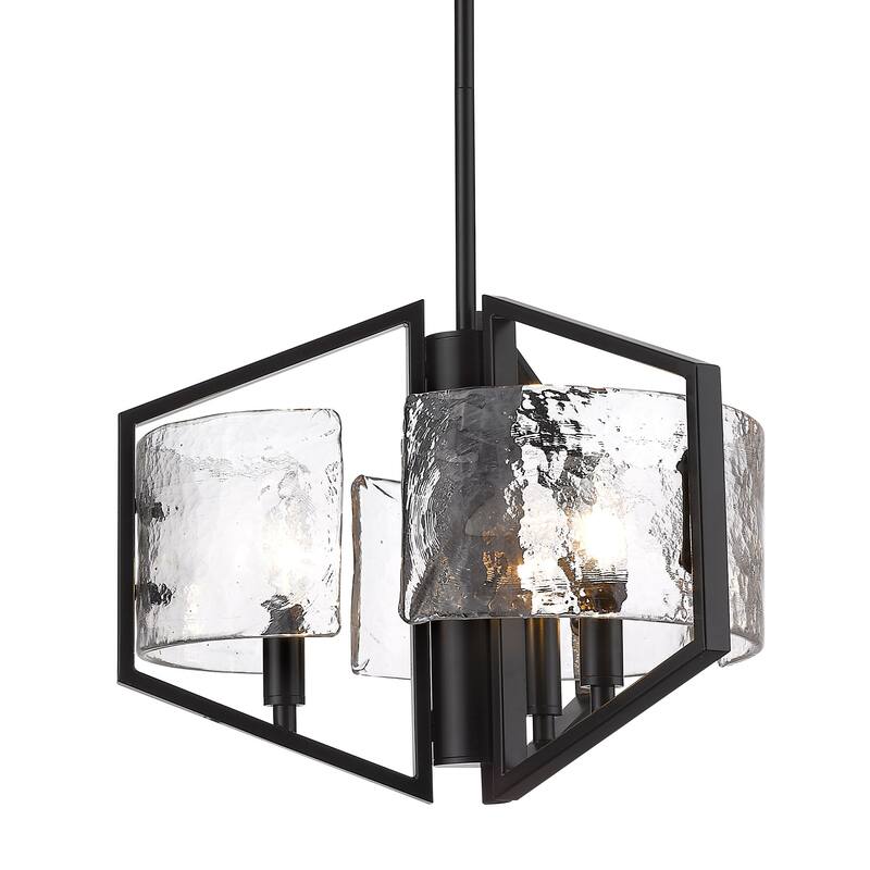 Golden Lighting 3162-3P HWG Varsha 3 Light 17" Wide Taper Candle - Matte Black