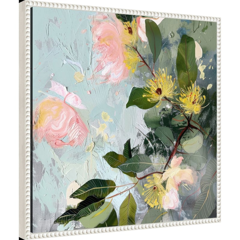 Vibrant Aussies 7 by Elan Studios Framed Canvas Wall Art Print - Sylvie Beaded White
