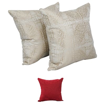 Blazing Needles 17-inch Square Throw Pillows (Set of 2)