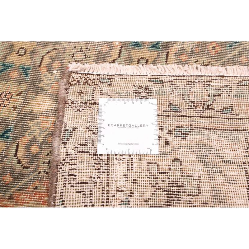 ECARPETGALLERY Hand-knotted Antalya Vintage Dark Grey Wool Rug - 6'3 x 8'11