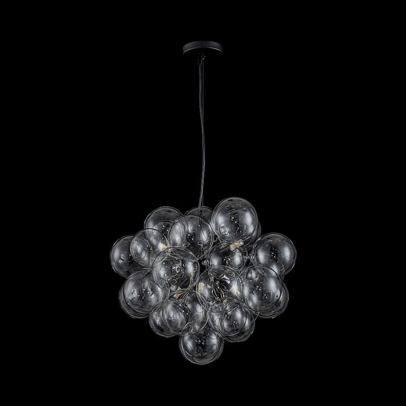 Glam 6-Light Dimmable Cluster Glass Globe Bubble Chandelier