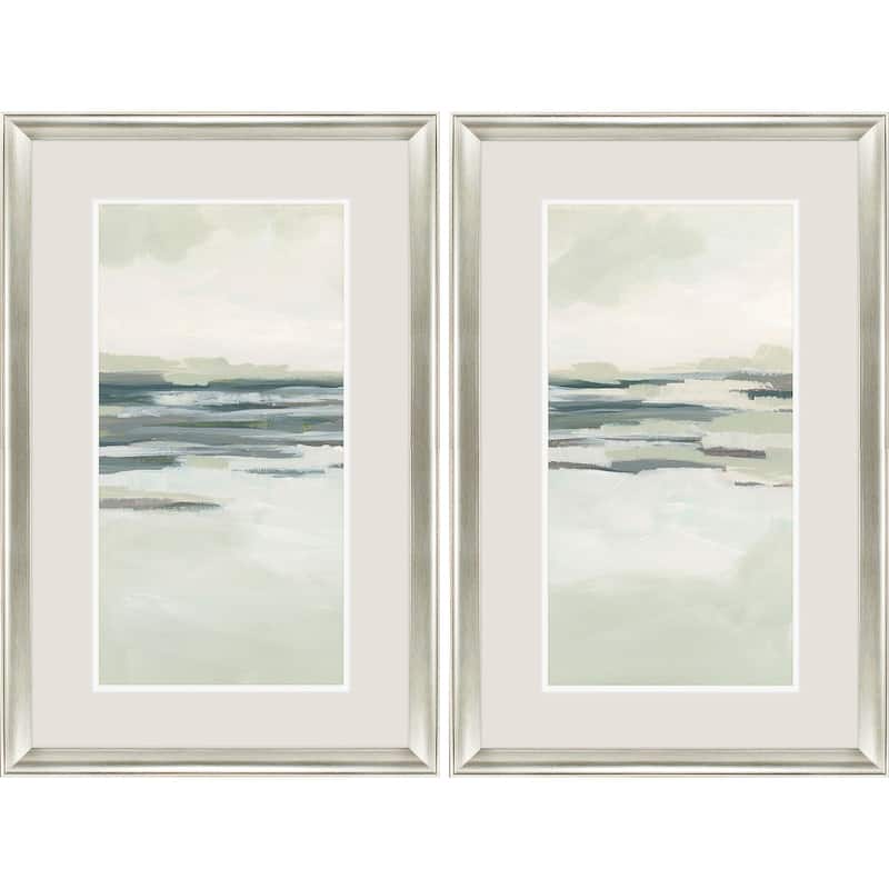Moss Coastline I S/2 Framed Art Under Glass - 33 X 21 X 1