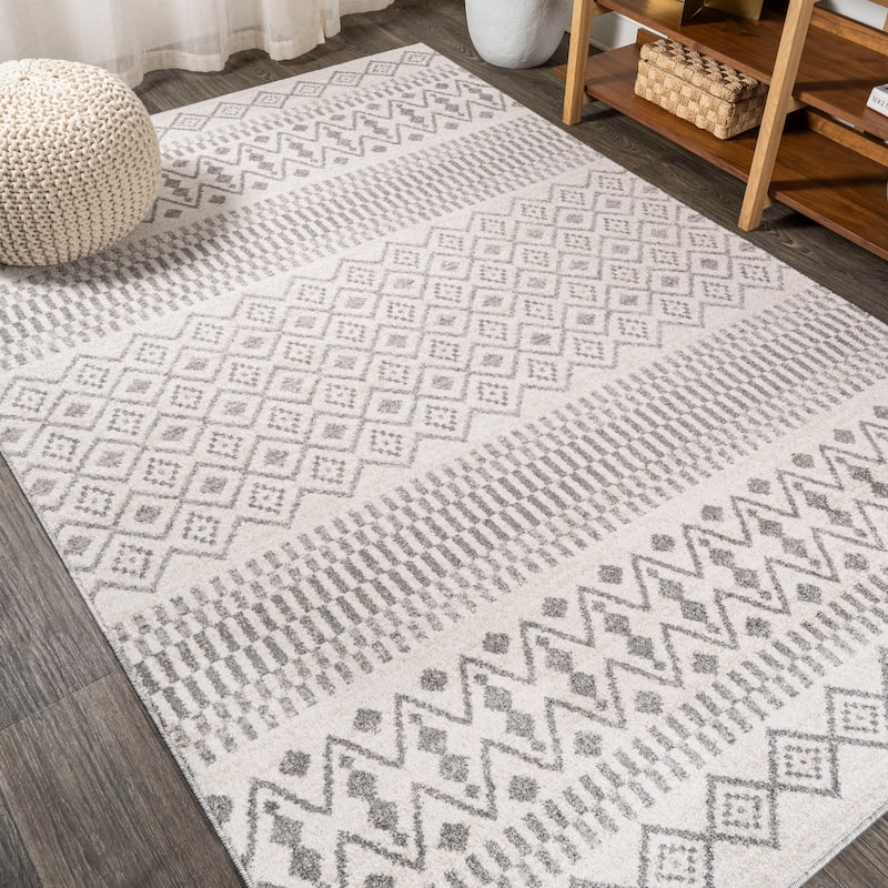JONATHAN Y Bhalil Berber Geometric Stripe Area Rug