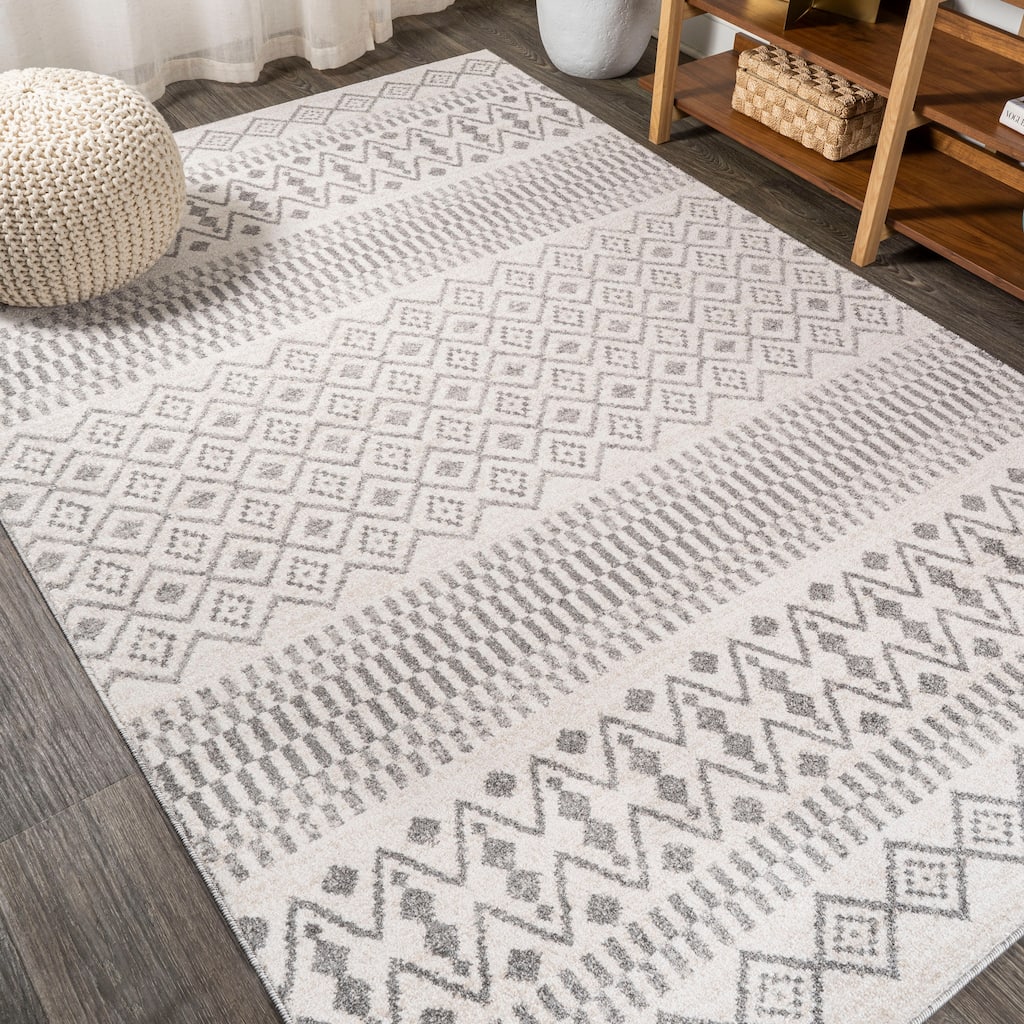 JONATHAN Y Bhalil Berber Geometric Stripe Area Rug