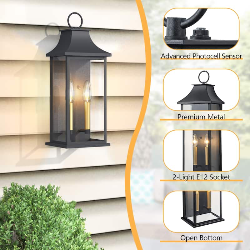Maxax Black Metal Outdoor Wall Light