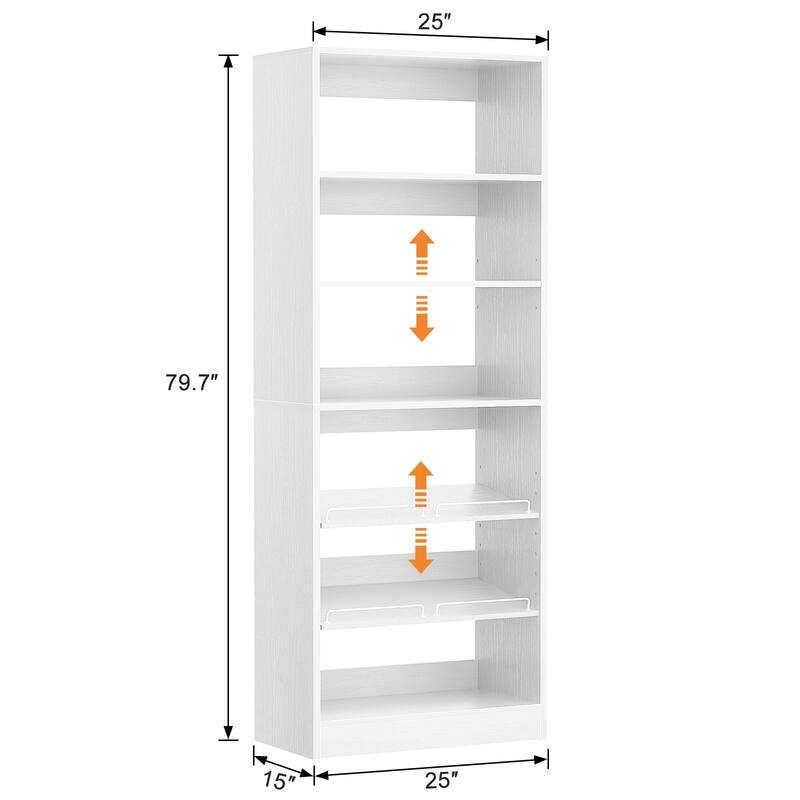 Cimly Set of 3 Corner Closet System with Drawers and Mirror, Multi-functional Closet Organizer with Shoe Racks