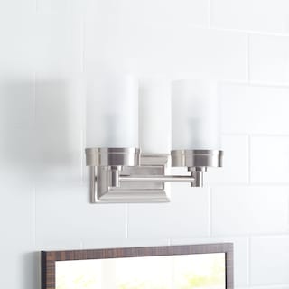 SAFAVIEH Lighting Kylan Two Light Sconce - Nickel - 12"W x 6"D x 10"H