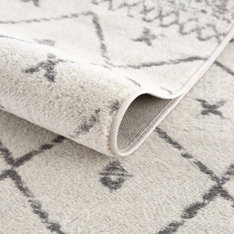 Hauteloom Tigris Modern Traditional Abstract Farmhouse Neutral Grey / Beige Area Rug