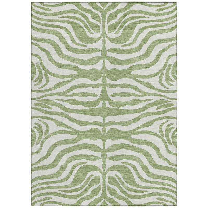 HomeRoots Animal Print Transitional Rectangle Outdoor Rug