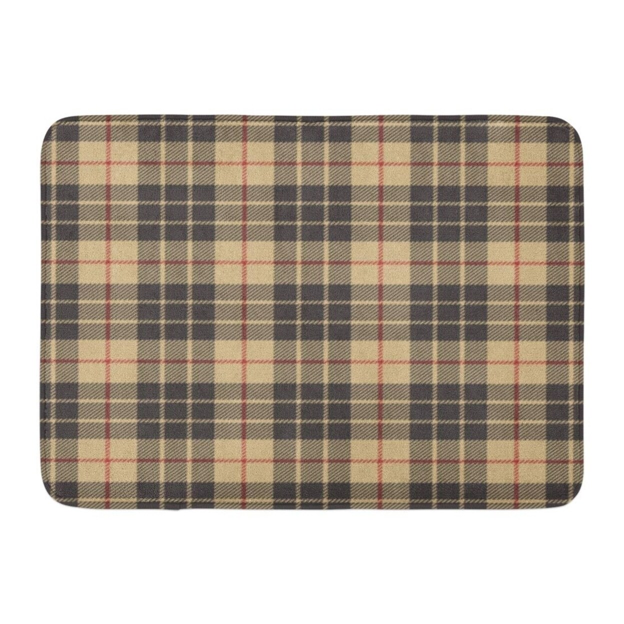 Shop Brown Pattern Plaid Yellow Tartan Scottish Black Vintage Check Doormat Floor Rug Bath Mat 23 6x15 7 Inch Multi On Sale Overstock 31781193