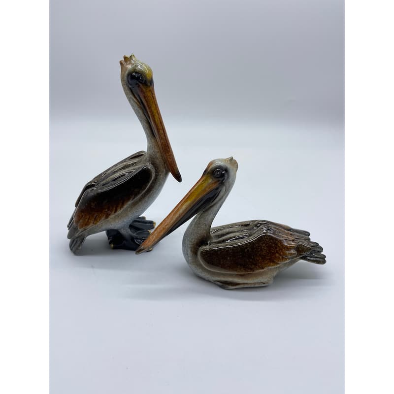 Sitting and Standing Pelicans (Set of 2)