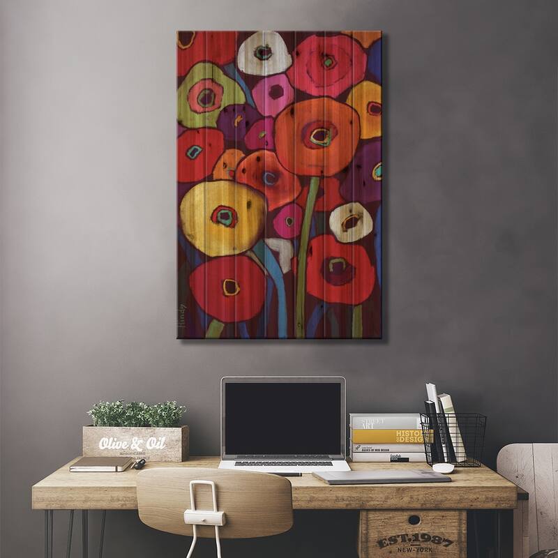 Summertime Color Print On Wood by David Hinds - Multi-Color