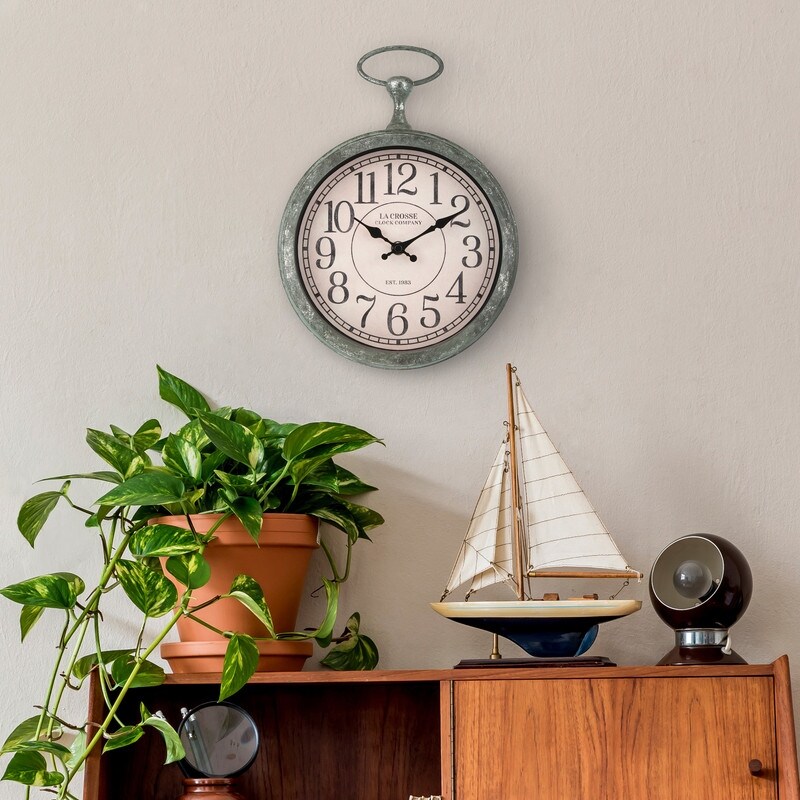 La Crosse Technology 9 Inch Pocket Watch Clock