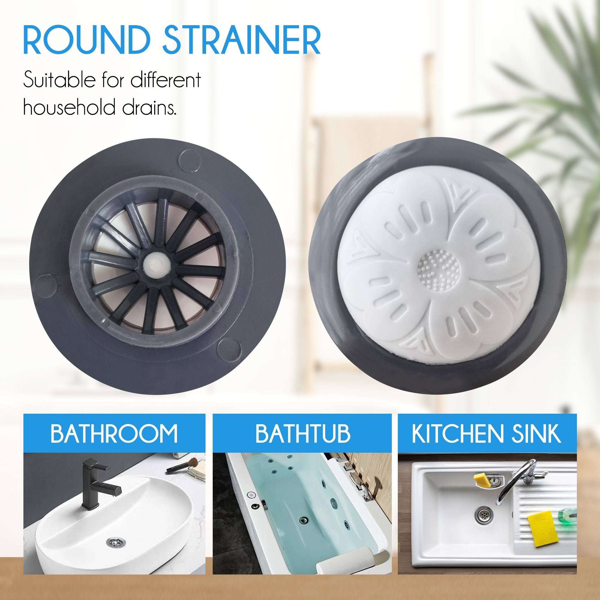 Kenney Rust-Proof Stainless Steel Drain Hair Catcher