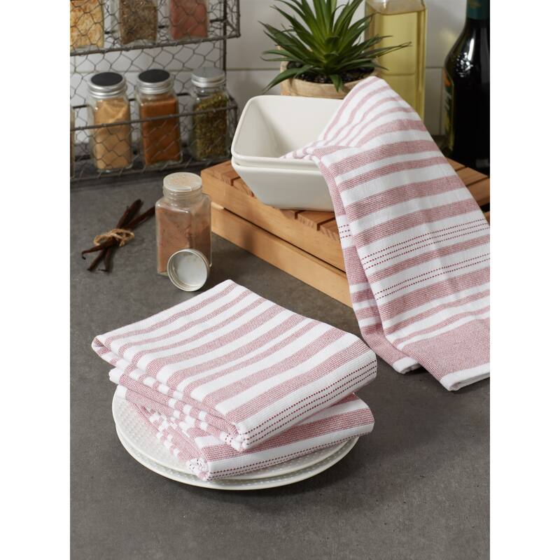 Asst Barn Red French Terry Dishtowel Set/3