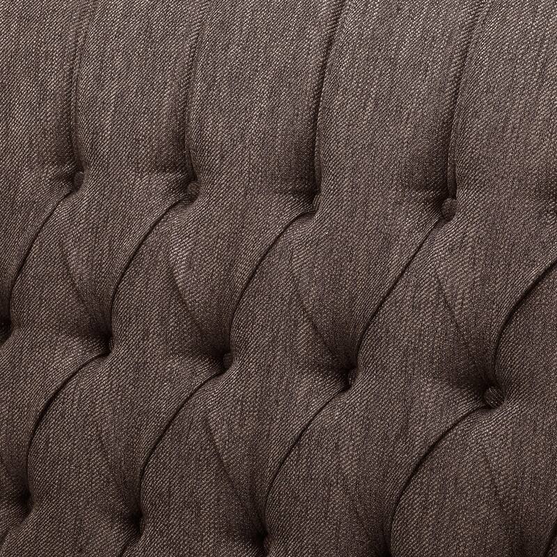 Oversized Wingback Push-Back Recliner with Footrest, Tufted Back, Nailheads