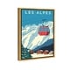 preview thumbnail 10 of 27, Oliver Gal 'Les Alpes Travel Poster' Blue Wall Art Canvas Print