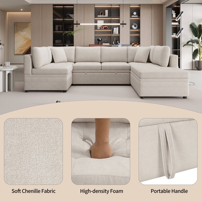 Power Recliner Corner Sofa Reclining Sofa Sectional Couches with Cup Holders, USB Ports and Power Socket for Living Room