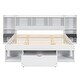 preview thumbnail 7 of 11, White Multiple Storage Headboard Beds and End of Bed Cabinets and Drawer Queen Size Wood Platform Bed, No Box Spring Needed