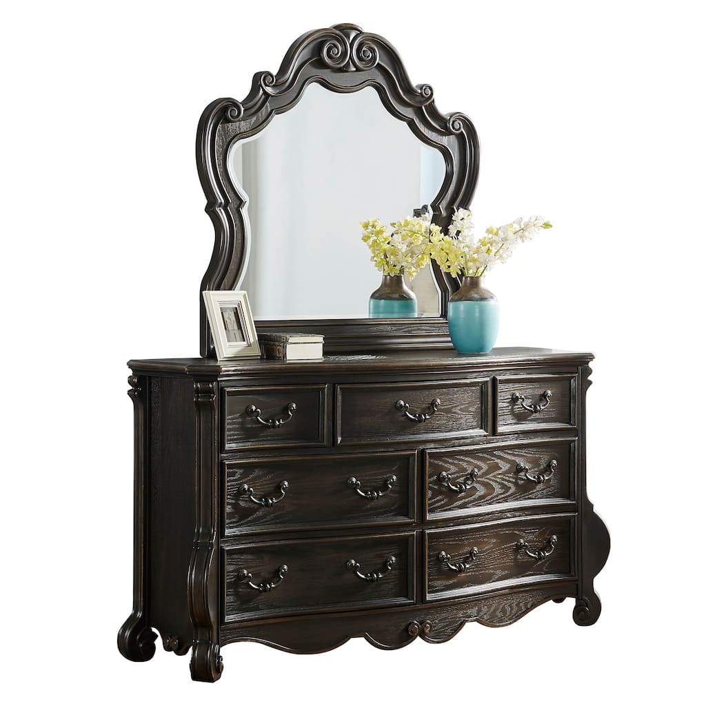 Steve Silver Raymond Rich Molasses Dresser and Mirror
