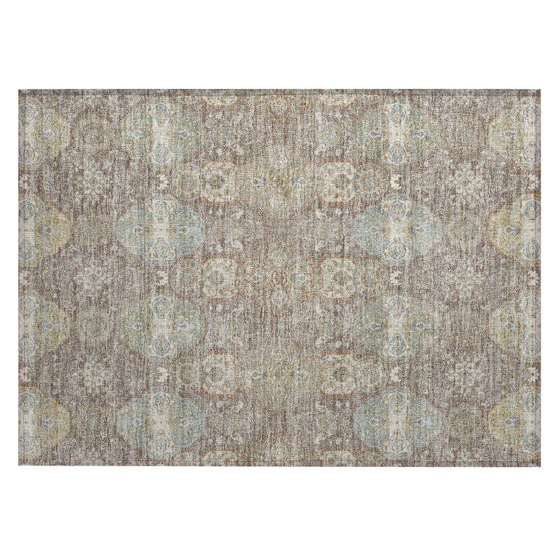 Machine Washable Indoor/ Outdoor Traditional Tracey Chantille Rug