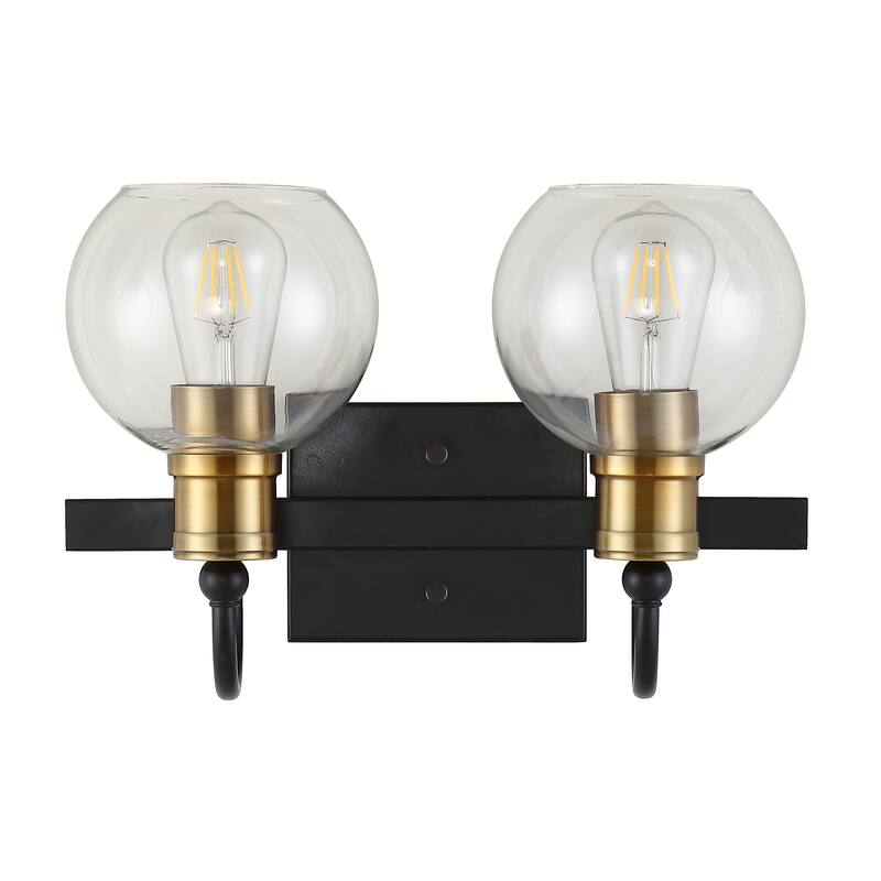 Kurtz Iron/Glass Rustic Vintage LED Vanity Light, by JONATHAN Y